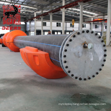 HDPE pipes PN25 with steel flange for dredging ISO4427